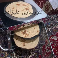 تنورگازی ۲ساج چدنی سنگین ورق با لواش پزدار تنور