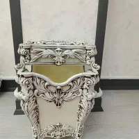 سطل و جادستمال کاغذی سفید استخوانی