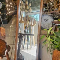آینه قدی پایه دار چوب روس عمده و تک