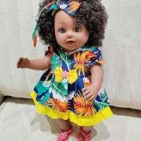 عروسک مو فرفری سیاه پوست موزیکال