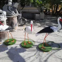 مجسمه لک لک،فلامینگو و ...