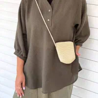 شومیزجلو بسته یقه دکمه