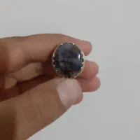 انگشتر نقره و سنگ شجر