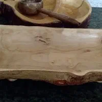 ظروف چوبی و انواع مجسمه چوبی|صنایع دستی و سایر لوازم تزئینی|آباده, |دیوار