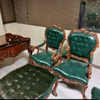 صندلی پوست ماری مبلمان چرم سبز میز اداری مدیریت|دفتر کار|تهران, آبشار|دیوار