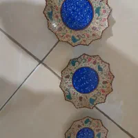 مینا کاری .سه عدد دیوار کوب . کار با دست هست|صنایع دستی و سایر لوازم تزئینی|میمه, |دیوار