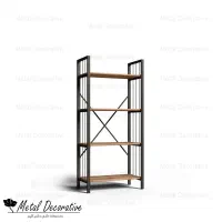 قفسه فلزی شیک چهار طبقه چوبی|کتابخانه، شلف، قفسه‌های دیواری|چهاردانگه (تهران), |دیوار