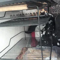 جاظرفی رنگ مشکی با دسته چوب