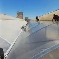 اجرا پلاستیک گلخانه تعویض پلاستیک نصب رولاب پنحره