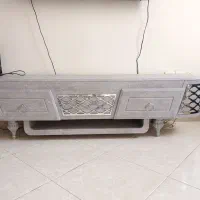 میز تلویزیون طوسی ابروبادی در حد نو