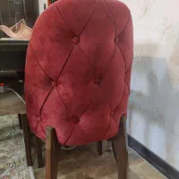 میزنهارخوری۶نفره چوبی باصندلی چستر پارچه مازراتی|میز و صندلی غذاخوری|تهران, نیروی هوایی (پیروزی)|دیوار