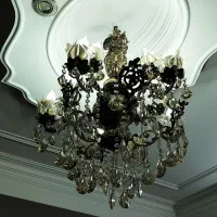 لوستر برنز پنج شاخه|لوستر و چراغ آویز|ری, اقدسیه|دیوار