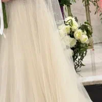 لباس مجلسی رنگ نباتی پنل سنگ دوزی شده