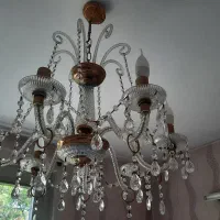 لوستر قدیمی ۷ شاخه بلوری