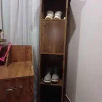 میزکامپیوتروصندلی.کمدوآینه قدی.کتابخونه چوبی|میز تحریر و کامپیوتر|مشکیندشت, |دیوار