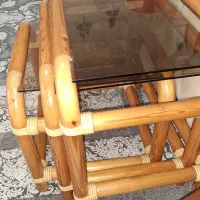 ۳تامیزعسلی چوبی شیشه ای درحدنو میزبزرگ۴۰۰،۳۰۰‌،۲۰۰|مبلمان خانگی و میز عسلی|نور, |دیوار