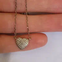 نیم ست نقره اصل ایتالیایی قلبی شکل