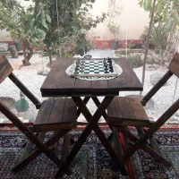 میز صندلی تاشو چوب روس