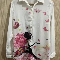 شومیز حریر گلدار