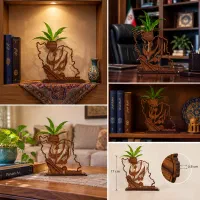 استند رومیزی نقشه ایران با محفظه گدان آبی
