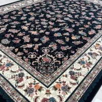 دو تا فرش ورامین ۷۰۰ شانه سرمه ای ۹متری