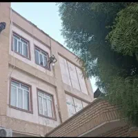 کار در ارتفاع ترمیم سنگ نما،پیچ رولپلاک ،عایق نانو