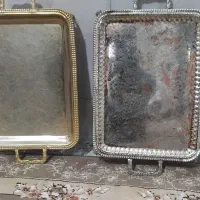 دو عدد سینی برنجی