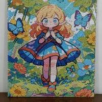 نقاشی الماسی کامل شده و آماده نصب