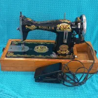 چرخ خیاطی کوهلر قدیمی آلمان با دینام و پدال سالم