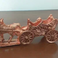 نقاشی درویش روی پوست و کالسکه مسی همگی یکجا|کلکسیون اشیاء عتیقه|تهران, فدک|دیوار