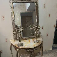 آینه و کنسول آنتیک آبکاری نقره