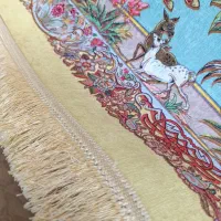 فرشینه مخمل ۶ متری طرح شکارگاه + ضمانت کیفیت|فرش|اصفهان, بابوکان|دیوار