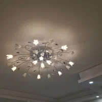 دو عدد لوستر همراه با دیوار کوب