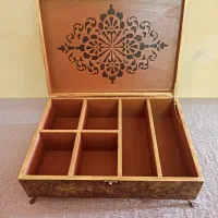 جعبه چوبی پتینه کاری تی بگ و زیورآلات|صنایع دستی و سایر لوازم تزئینی|اصفهان, لنبان|دیوار