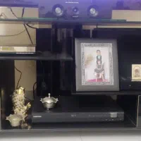 میز تلویزیون شیشه ای ترک شیک بدون خش .ضرب|میز تلویزیون|کردکوی, |دیوار