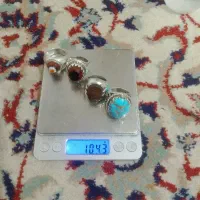 رکاب نقره با سنگ فیروزه