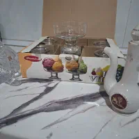 میوه خوری ،پارچ کریستال ،بستنی خوری