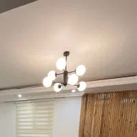 لوستر مدرن ۸ شاخه در حدنو همراه با لامپ|لوستر و چراغ آویز|تهران, طرشت|دیوار