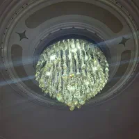 لوستر بلور و استیل|لوستر و چراغ آویز|زنجان, |دیوار