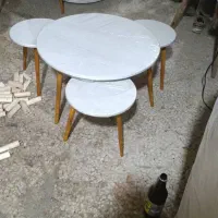 عسلی لوکس پایه چوب روس