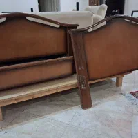 تخت خواب چوبی یک نفره با تشک خوشخواب|تخت و سرویس خواب|تهران, سازمان آب|دیوار