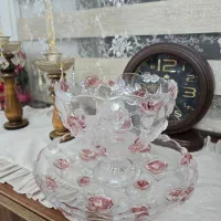 میوه خوری زیر و بالا.کریستال آلمانی گل ناتاشا|ظروف سرو و پذیرایی|لاهیجان, کاروانسرابر|دیوار