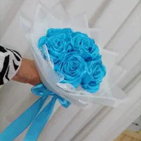 دسته گل های روبانی هفت شاخه ای|گل مصنوعی|برازجان, |دیوار