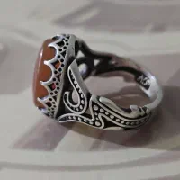 انگشتر نقره عقیق یمنی پرتغالی