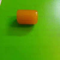 تک دانه تسبیح کهربای طبیعی (رزین فسیل) - رنگ عسلی
