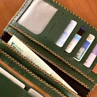 کیف پول چرم طبیعی دست دوز