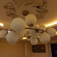 لوستر و آباژور و دیوار کوب مولکولی 16 و 8 و 3 شعله|لوستر و چراغ آویز|رشت, دیلمان|دیوار