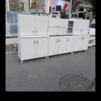 کابینت آماده نصب 6متری فلزی درب چوبی کنگان
