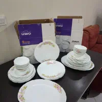 سرویس ۲۵ پارچه طرح رزمینا صورتی برند داماس