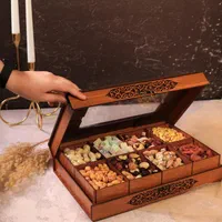 جعبه چوبی مناسب دمنوش،آجیل،باقلوا لوکس باکس|صنایع دستی و سایر لوازم تزئینی|اهواز, امانیه|دیوار